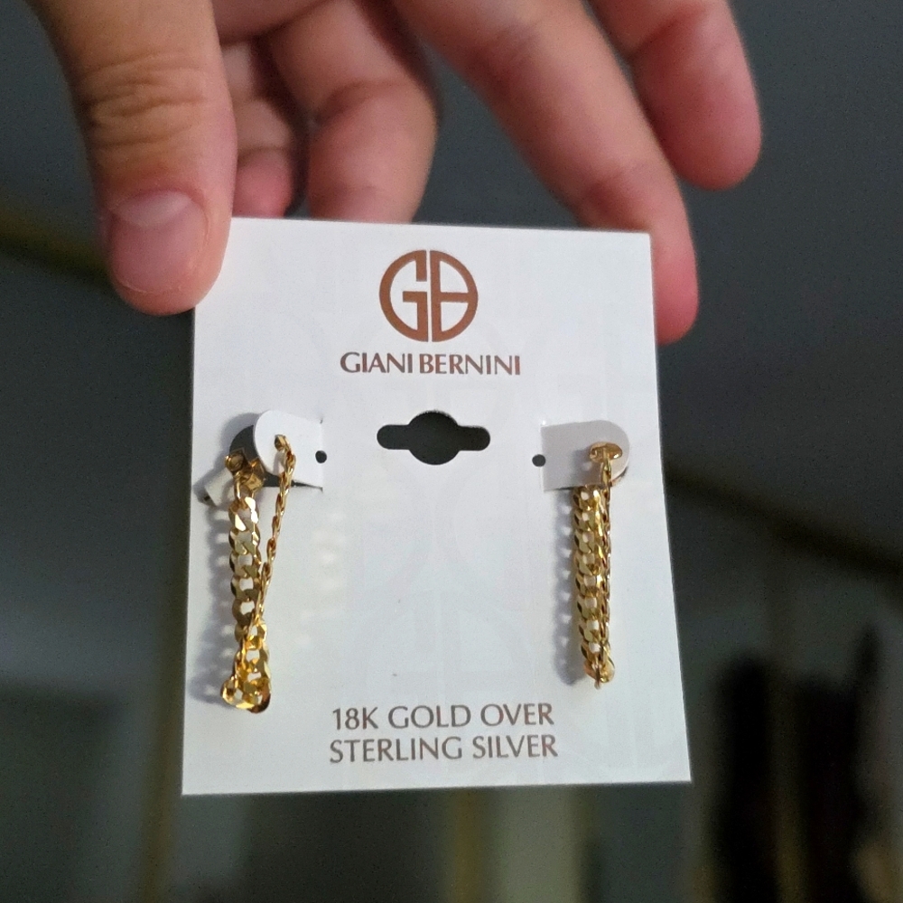 NWT Giani Bernini 18K Gold over Chain Link Earrings
